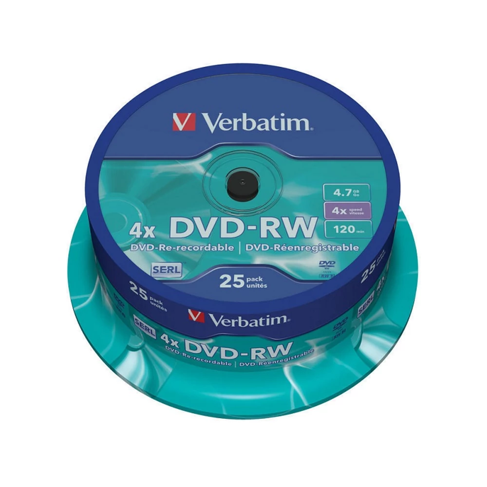 VERBATIM DVD-RW 4X CAKE (25)