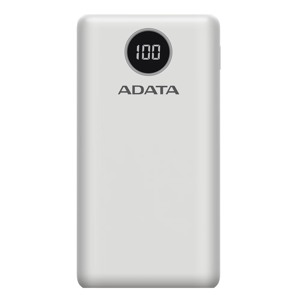 ADATA P20000QCD POWERBANK 20.000 mAh 18W QC 3.0/PD 3.0 FEHÉR