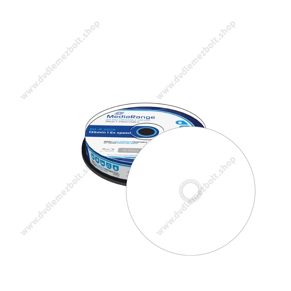 MEDIARANGE BD-R 25GB 6X NYOMTATHATÓ CAKE (10) MR500