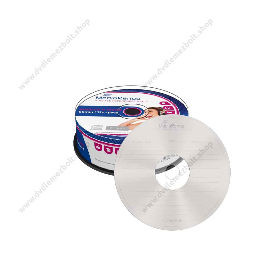 MEDIARANGE CD-R 12X AUDIO CAKE (25) MR223