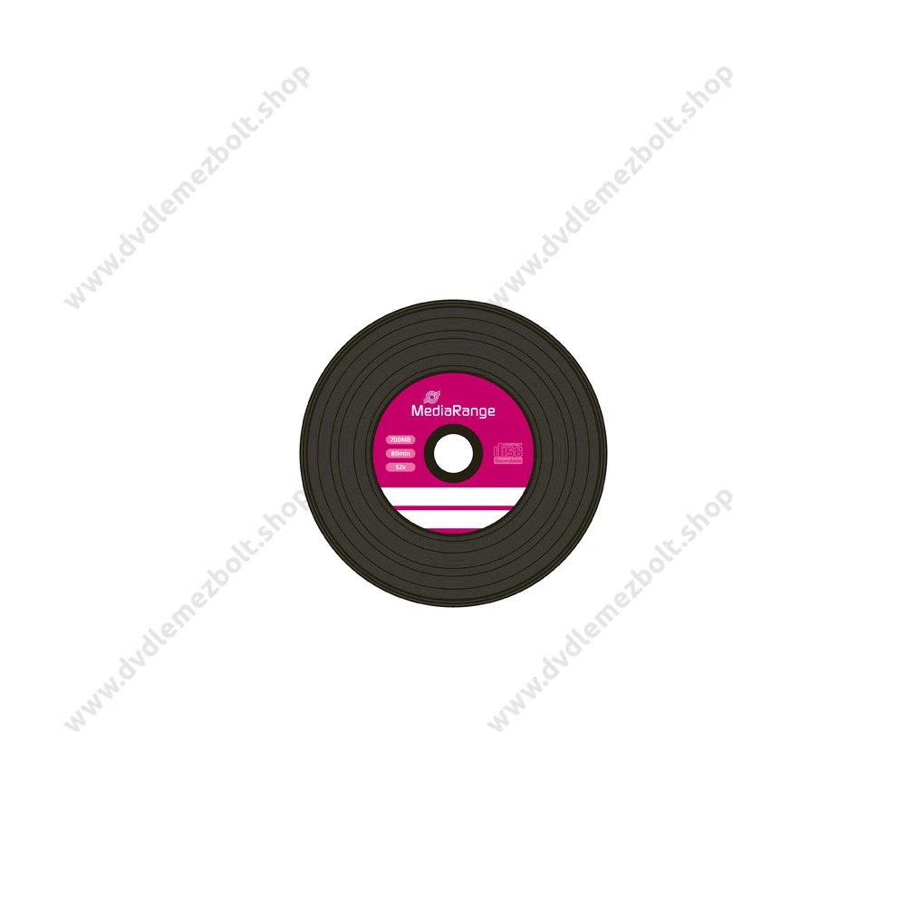 MEDIARANGE CD-R 52X BLACK VINYL CAKE (50) MR225