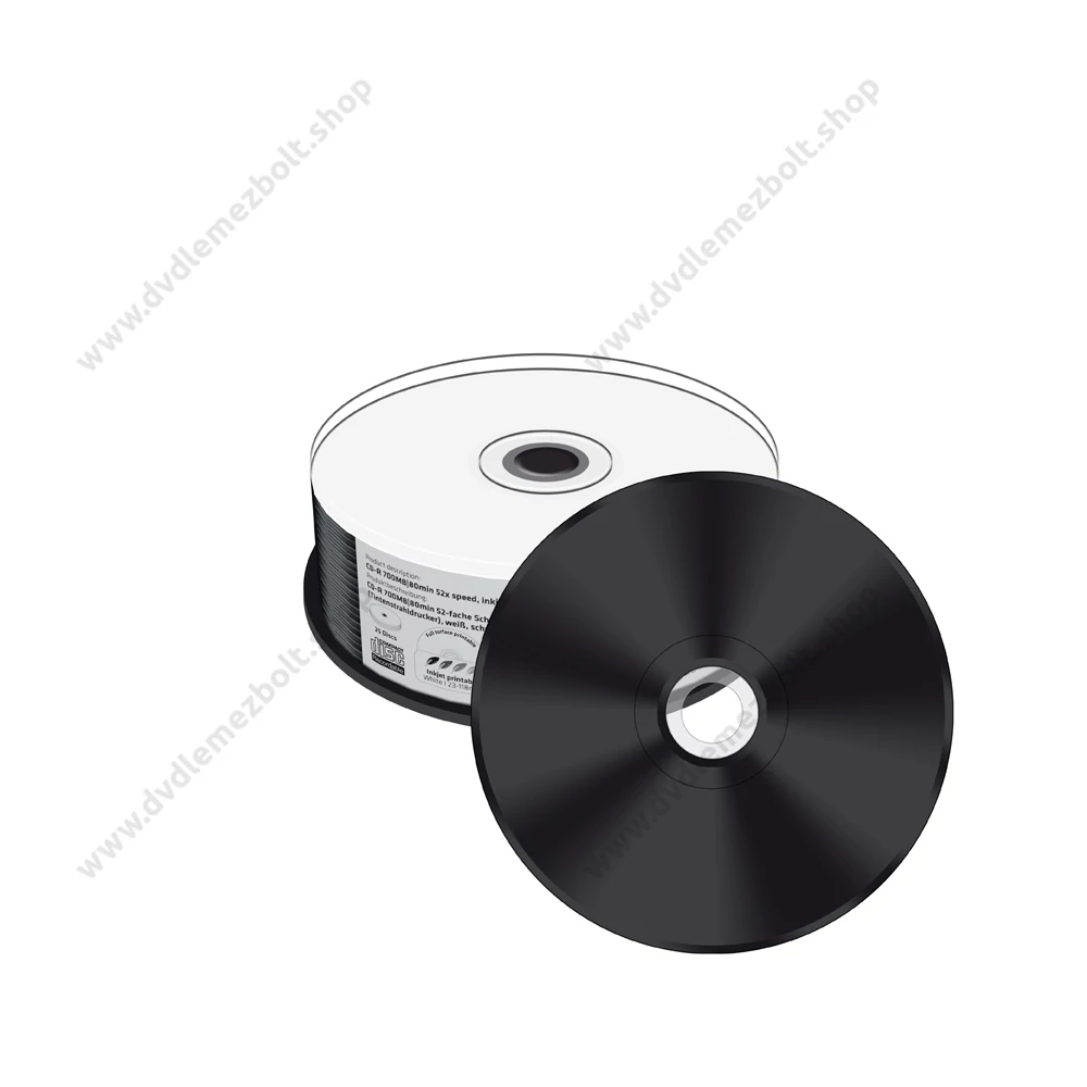 MEDIARANGE CD-R 52X BLACK NYOMTATHATÓ CAKE (25) MR241