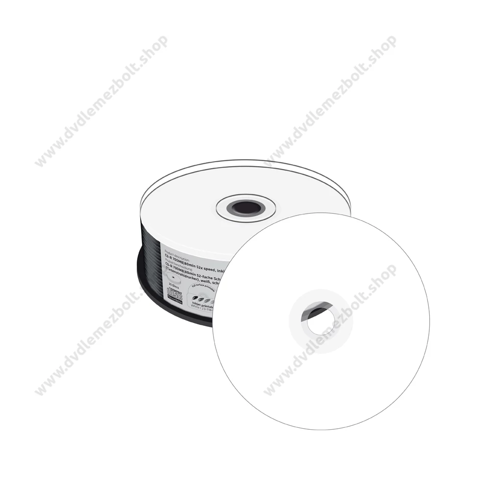 MEDIARANGE CD-R 52X BLACK NYOMTATHATÓ CAKE (25) MR241