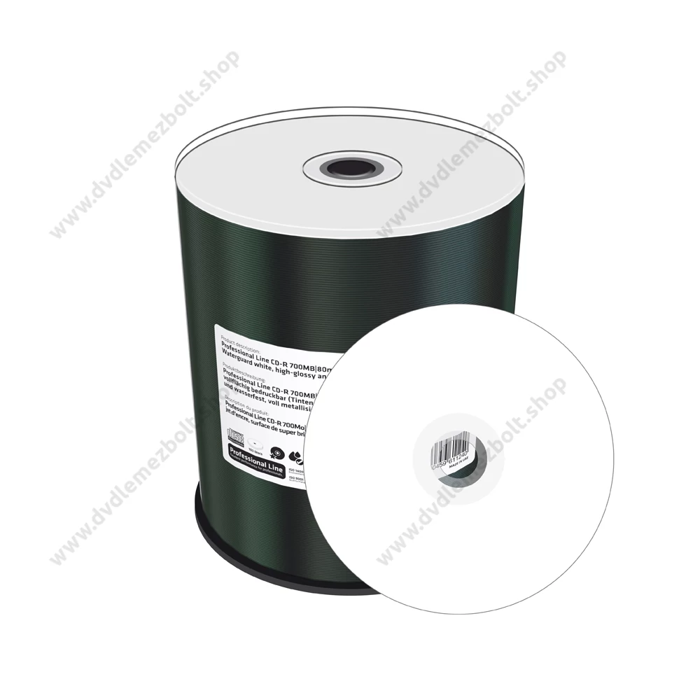 MEDIARANGE PROFESSIONAL LINE CD-R 52X FULL NYOMTATHATÓ FÉNYES VÍZÁLLÓ CAKE (100) MRPL513