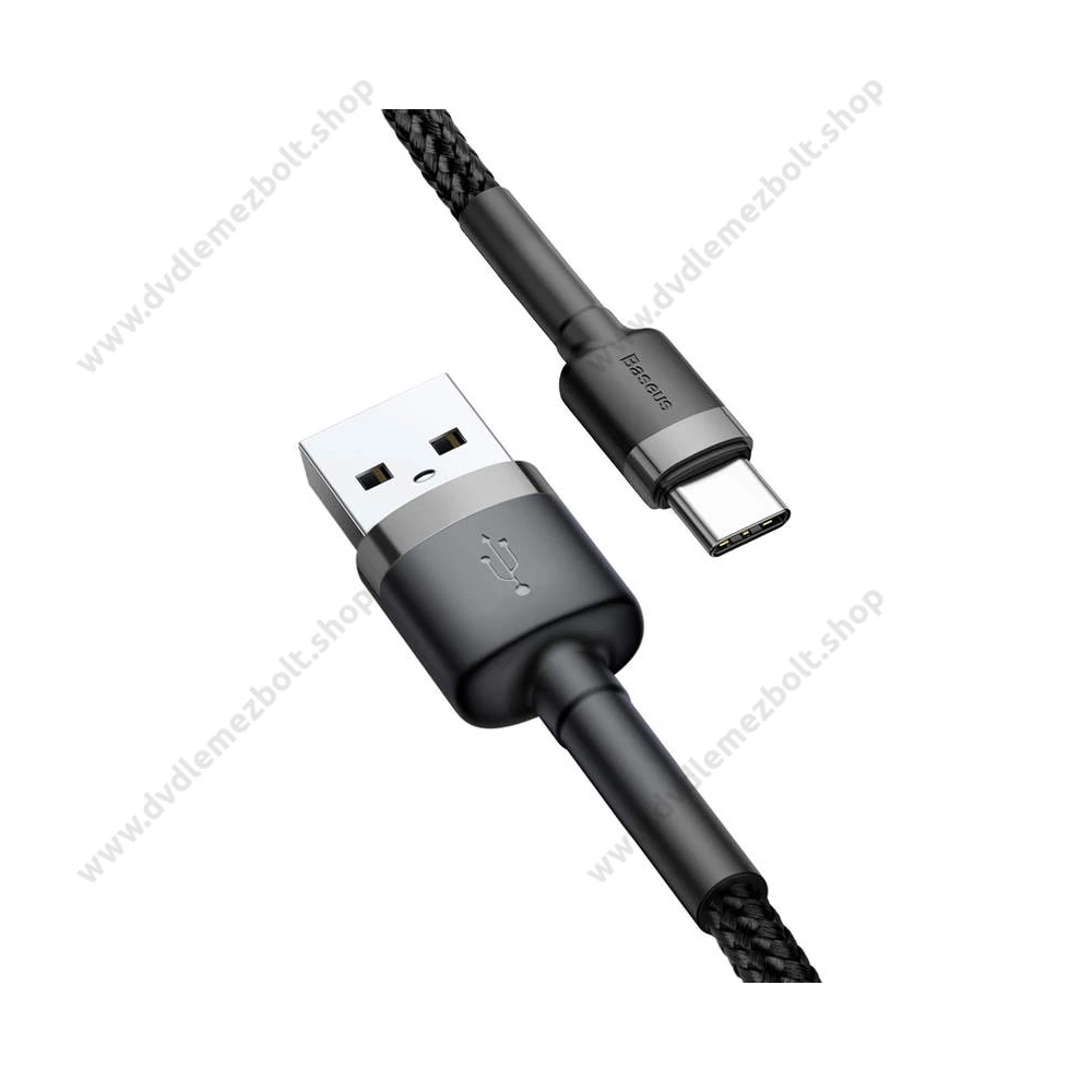 BASEUS CATKLF-BG1 CAFULE USB/USB-C TÖLTŐ ÉS ADATKÁBEL 3A 1m FEKETE