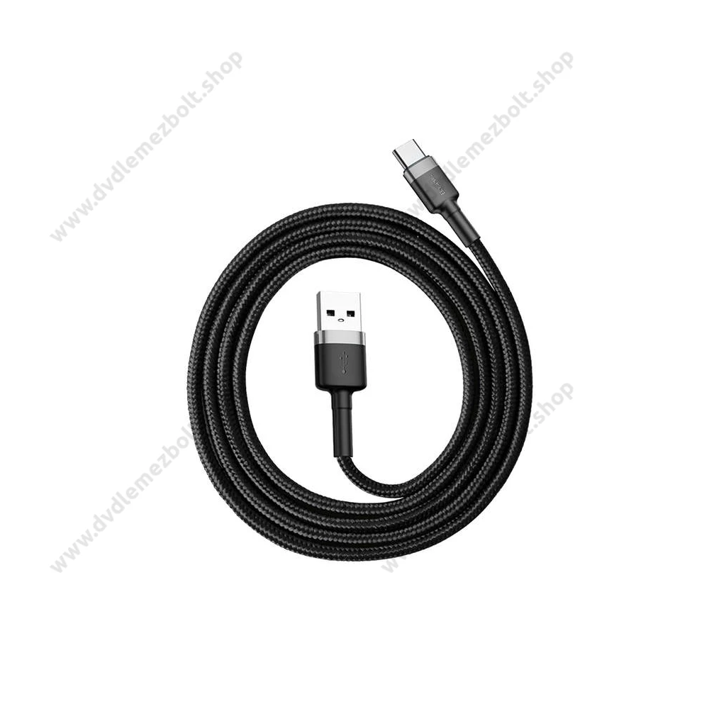 BASEUS CATKLF-BG1 CAFULE USB/USB-C TÖLTŐ ÉS ADATKÁBEL 3A 1m FEKETE