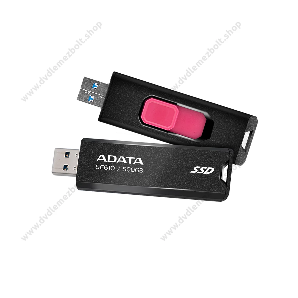 ADATA SC610 USB 3.2 GEN 2 KÜLSŐ SSD MEGHAJTÓ 500GB FEKETE