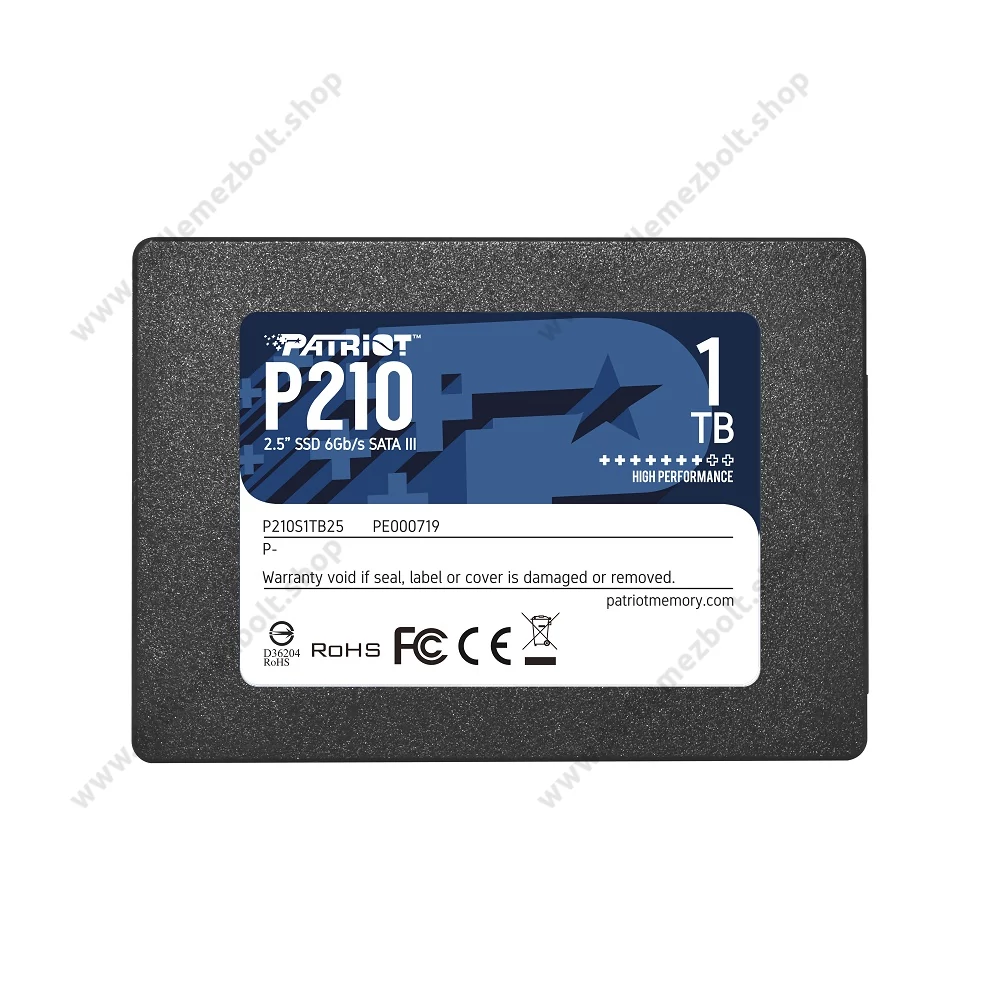 PATRIOT P210 2,5 COL MÉRETŰ SATA III 520/430 MB/s 7mm SSD MEGHAJTÓ 1TB