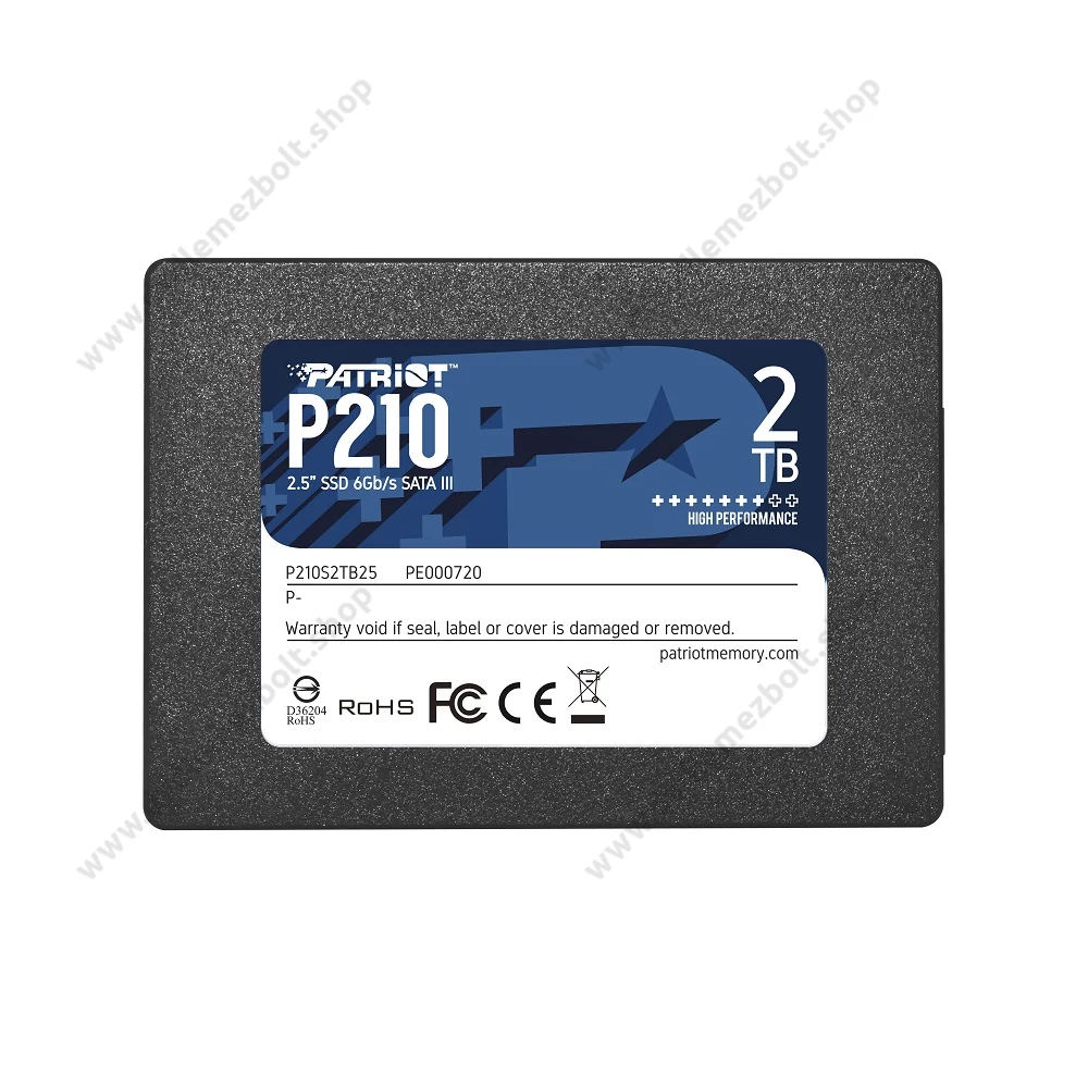 PATRIOT P210 2,5 COL MÉRETŰ SATA III 520/430 MB/s 7mm SSD MEGHAJTÓ 2TB