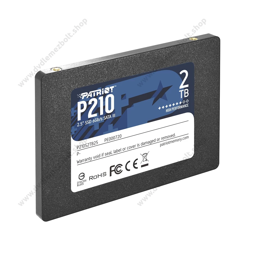 PATRIOT P210 2,5 COL MÉRETŰ SATA III 520/430 MB/s 7mm SSD MEGHAJTÓ 2TB