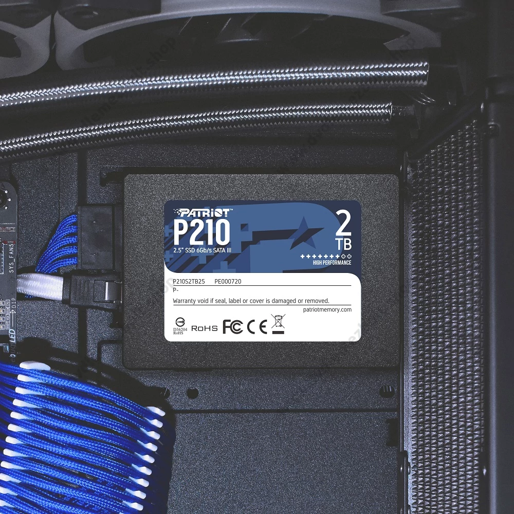 PATRIOT P210 2,5 COL MÉRETŰ SATA III 520/430 MB/s 7mm SSD MEGHAJTÓ 2TB