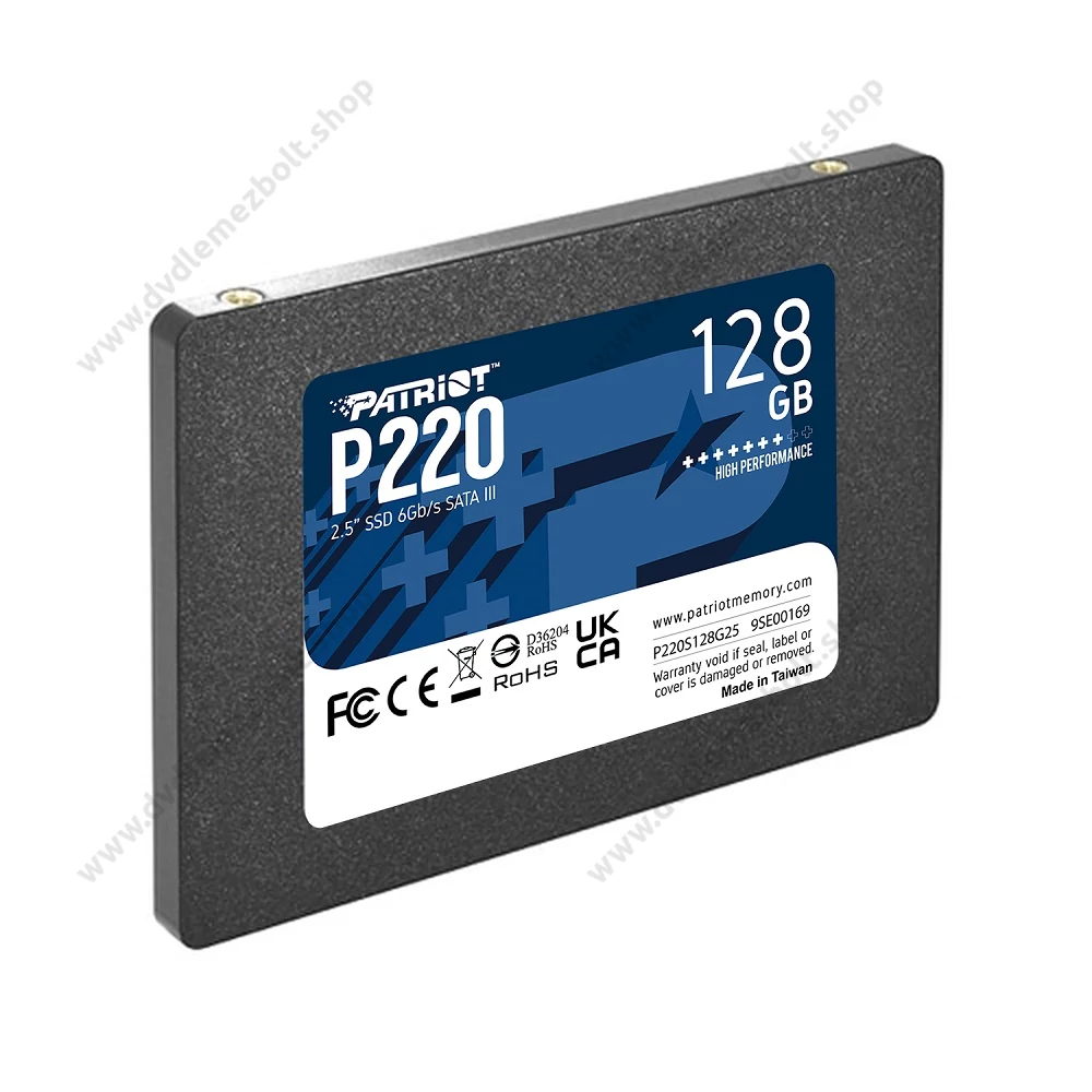 PATRIOT P220 2,5 COL MÉRETŰ SATA III 550/480 MB/s 7mm SSD MEGHAJTÓ 128GB