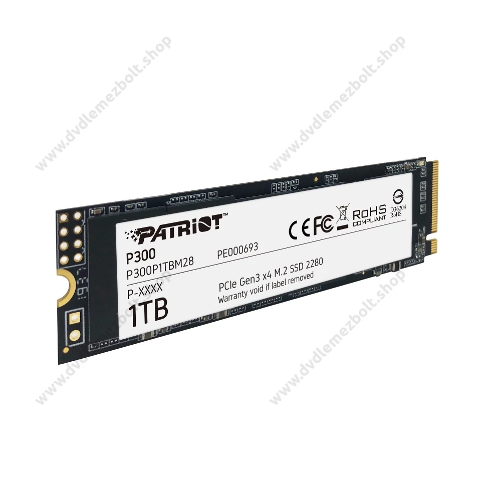 PATRIOT P300 M.2 2280 PCIe NVMe SSD MEGHAJTÓ 2100/1650 MB/s 1TB
