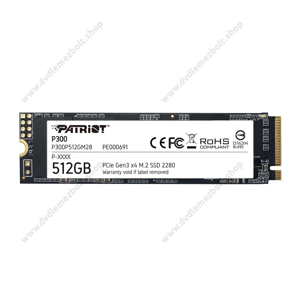 PATRIOT P300 M.2 2280 PCIe NVMe SSD MEGHAJTÓ 1700/1100 MB/s 512GB