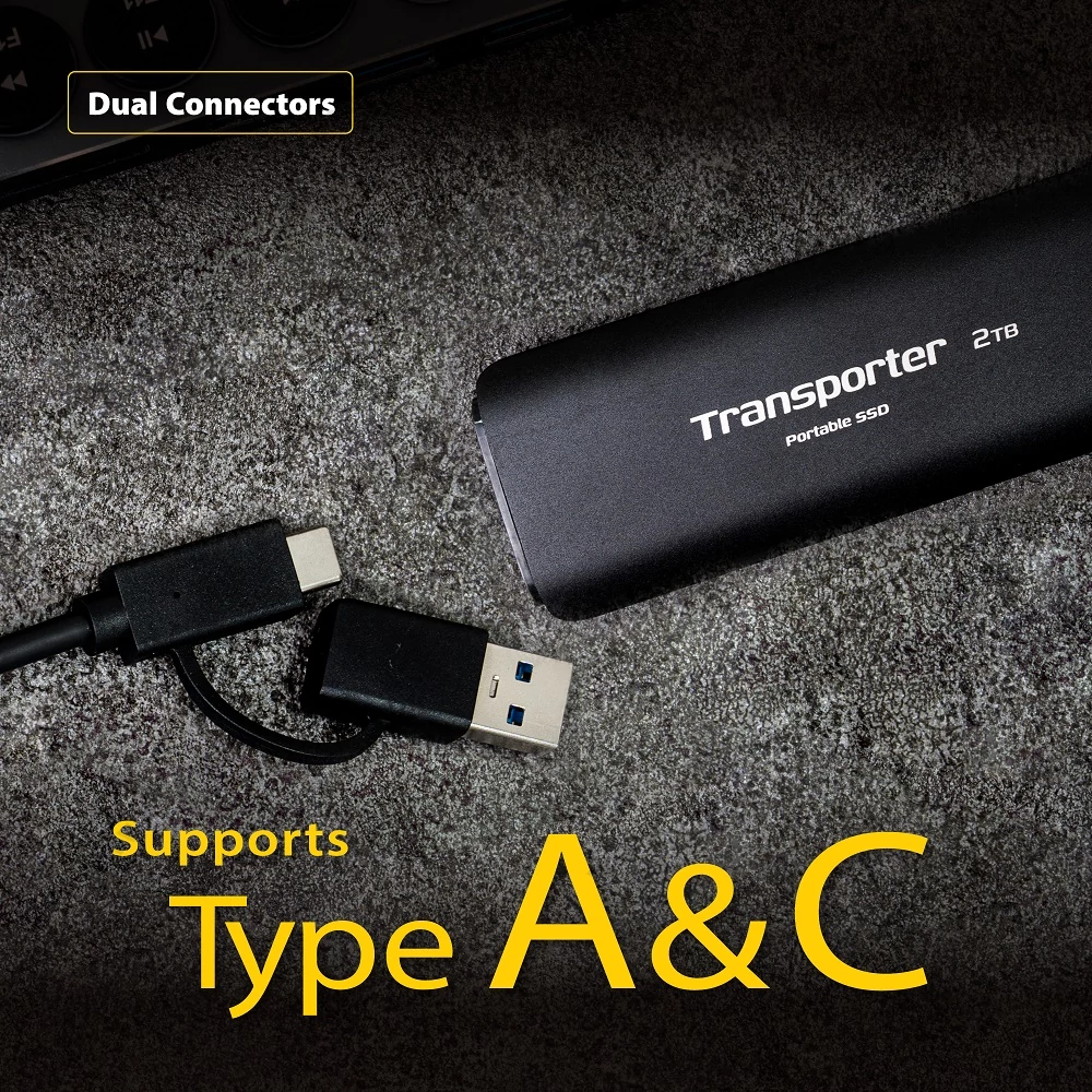 PATRIOT TRANSPORTER USB-C 3.2 GEN 2 KÜLSŐ SSD MEGHAJTÓ 1TB FEKETE