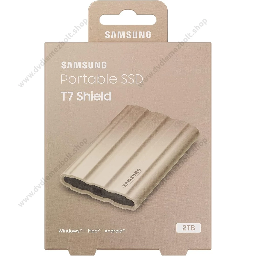 SAMSUNG T7 SHIELD USB-C 3.2 GEN 2 KÜLSŐ SSD MEGHAJTÓ 2TB BÉZS
