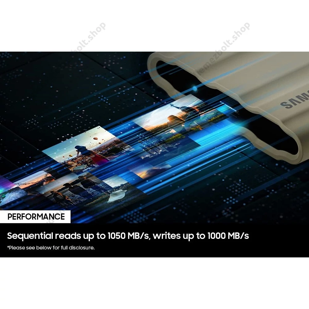 SAMSUNG T7 SHIELD USB-C 3.2 GEN 2 KÜLSŐ SSD MEGHAJTÓ 2TB FEKETE