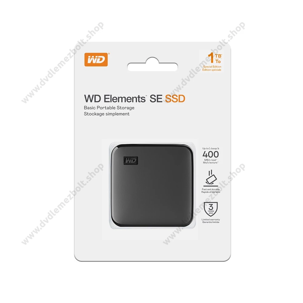 WESTERN DIGITAL ELEMENTS SE USB 3.2 GEN 1 KÜLSŐ SSD MEGHAJTÓ 1TB FEKETE