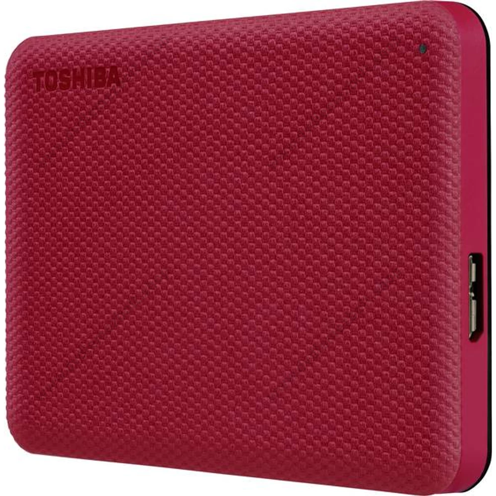 TOSHIBA CANVIO ADVANCE 2,5 COL USB 3.2 GEN 1 KÜLSŐ MEREVLEMEZ 2TB PIROS