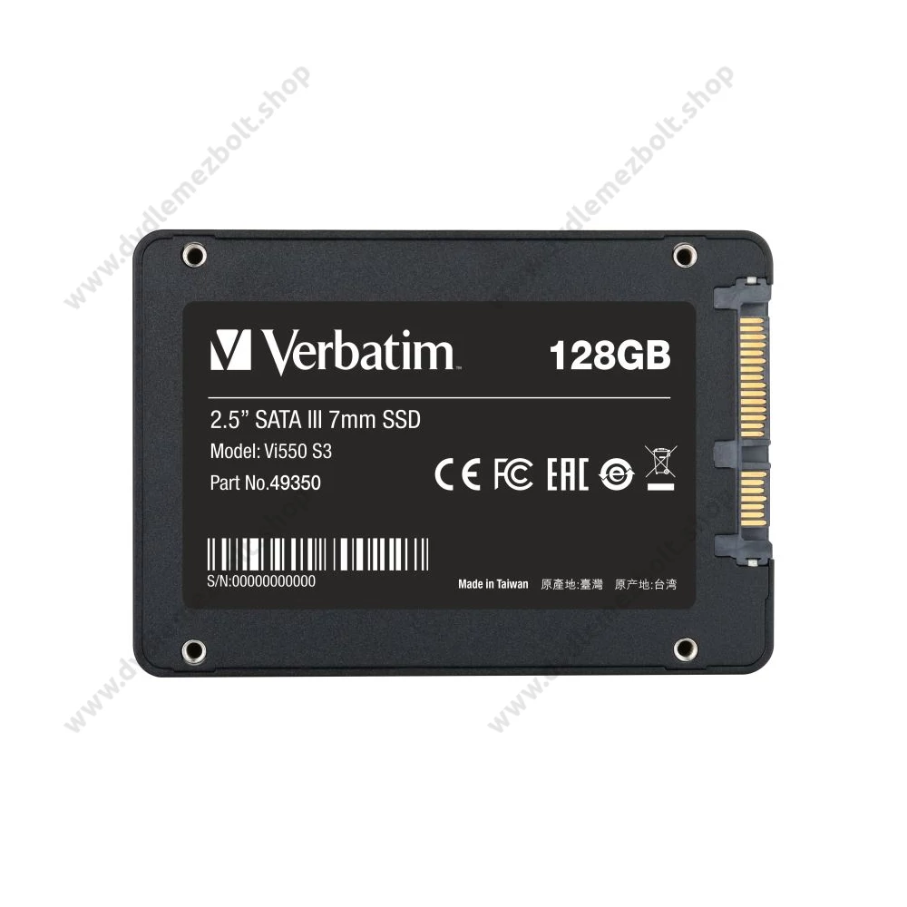 VERBATIM Vi550 S3 2,5 COL MÉRETÚ SATA III 560/430 MB/s 7mm SSD MEGHAJTÓ 128GB