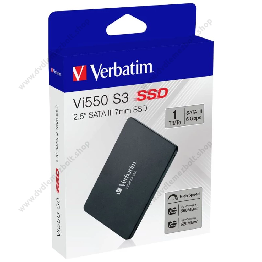 VERBATIM Vi550 S3 2,5 COL MÉRETÚ SATA III 560/535 MB/s 7mm SSD MEGHAJTÓ 1TB