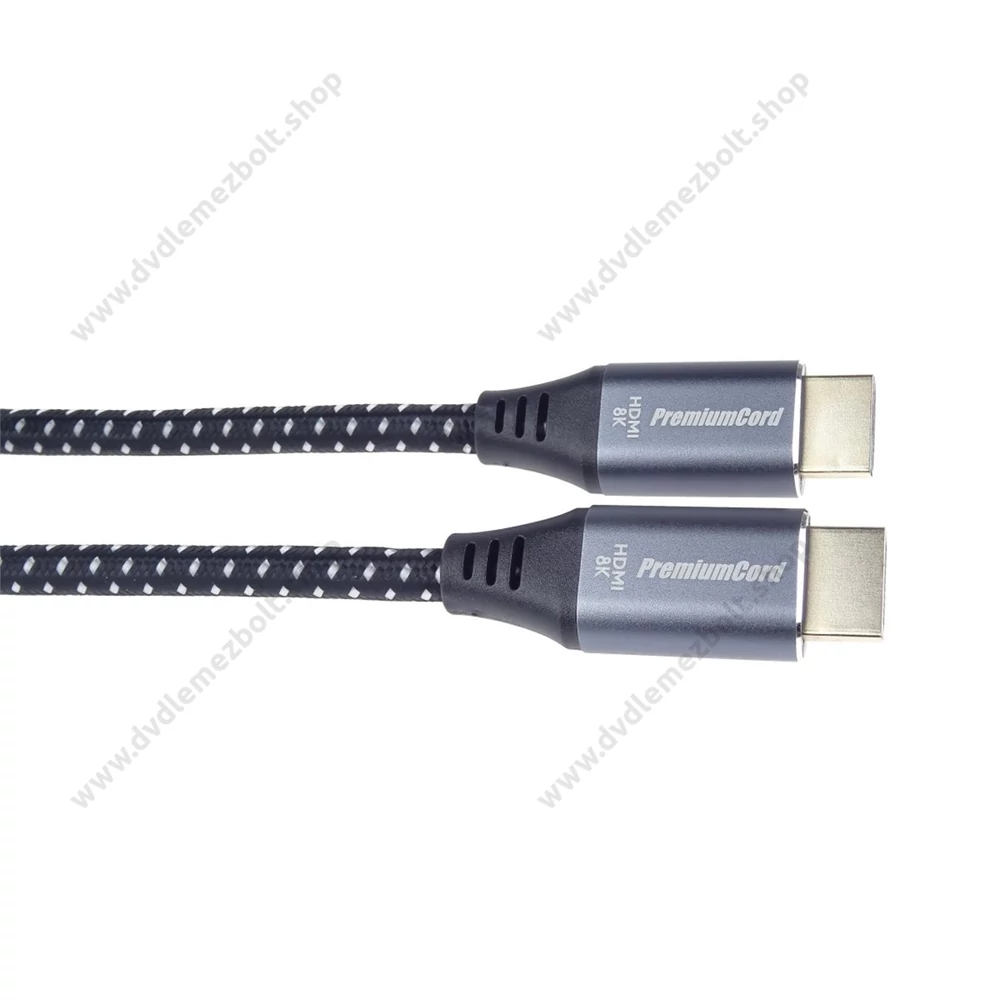 PREMIUMCORD ULTRA HDMI 2.1 HIGH SPEED + ETHERNET 8K@60Hz-4K@120Hz ARANYOZOTT HDMI KÁBEL 2m