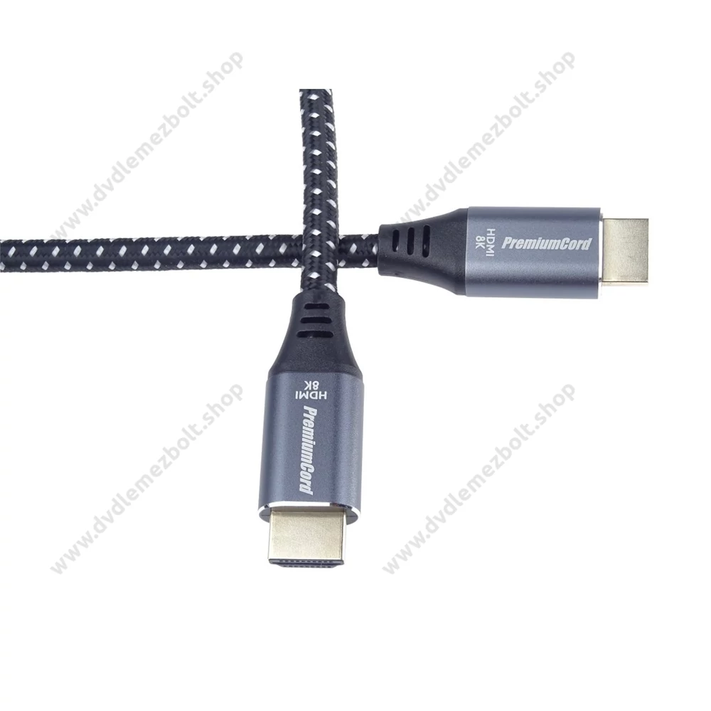 PREMIUMCORD ULTRA HDMI 2.1 HIGH SPEED + ETHERNET 8K@60Hz-4K@120Hz ARANYOZOTT HDMI KÁBEL 2m