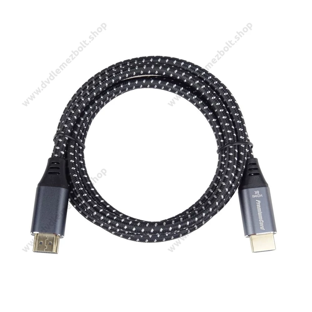 PREMIUMCORD ULTRA HDMI 2.1 HIGH SPEED + ETHERNET 8K@60Hz-4K@120Hz ARANYOZOTT HDMI KÁBEL 3m