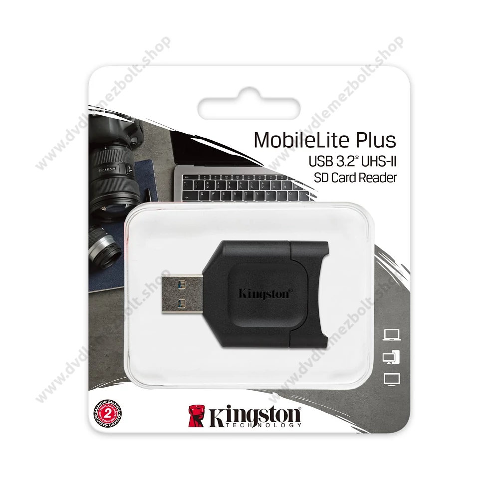 KINGSTON MOBILELITE PLUS USB 3.2 MEMÓRIAKÁRTYA OLVASÓ UHS-II/UHS-I SDHC/SDXC MEMÓRIAKÁRTYÁKHOZ
