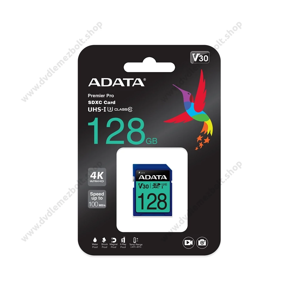 ADATA PREMIER PRO SDXC 128GB CLASS 10 UHS-I U3 V30 100/80 MB/s