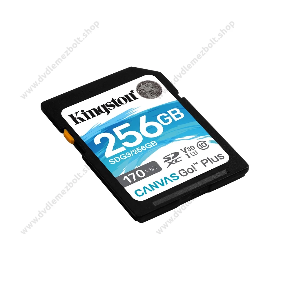 KINGSTON CANVAS GO PLUS SDXC 256GB CLASS 10 UHS-I U3 A2 V30 170/90 MB/s