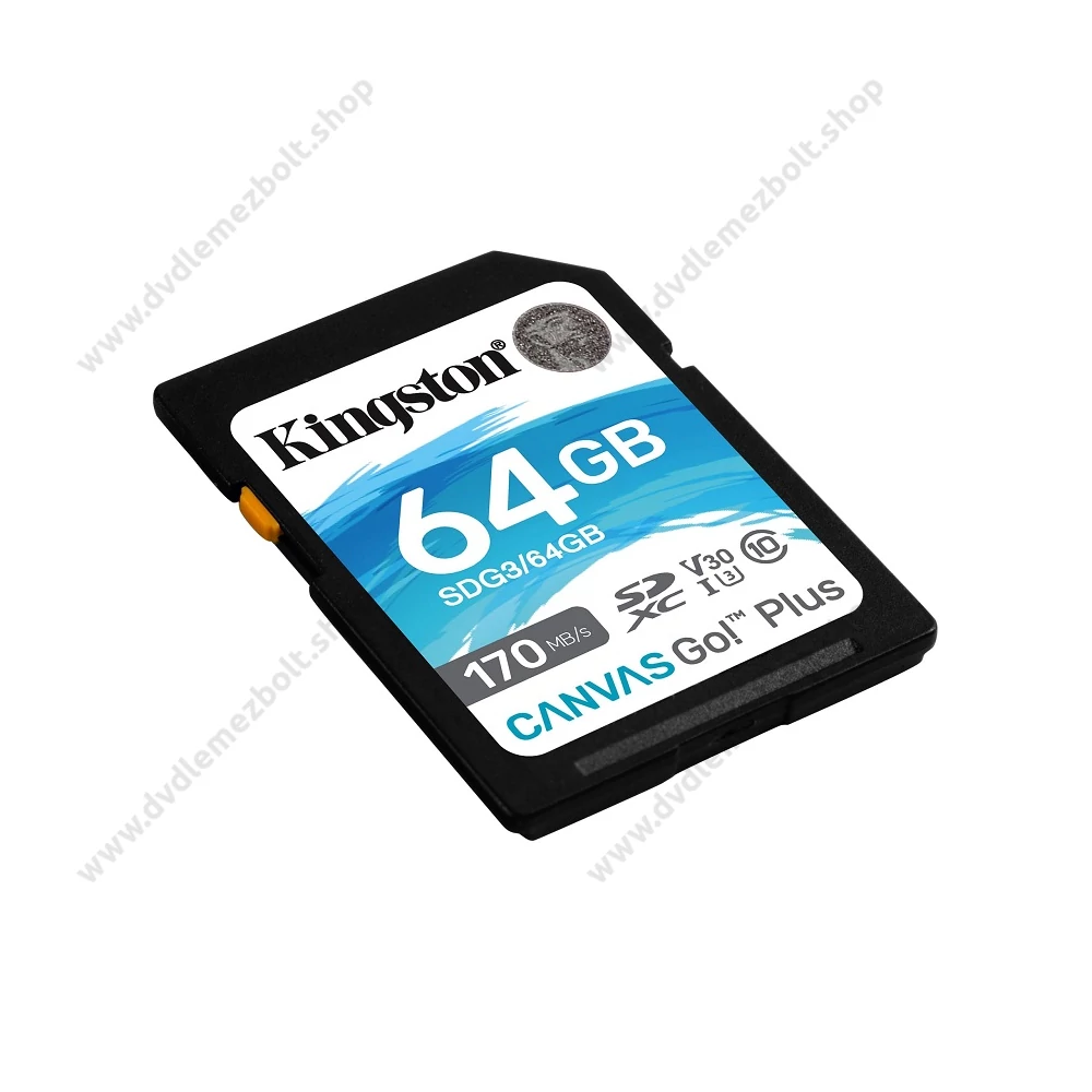 KINGSTON CANVAS GO PLUS SDXC 64GB CLASS 10 UHS-I U3 A2 V30 170/70 MB/s