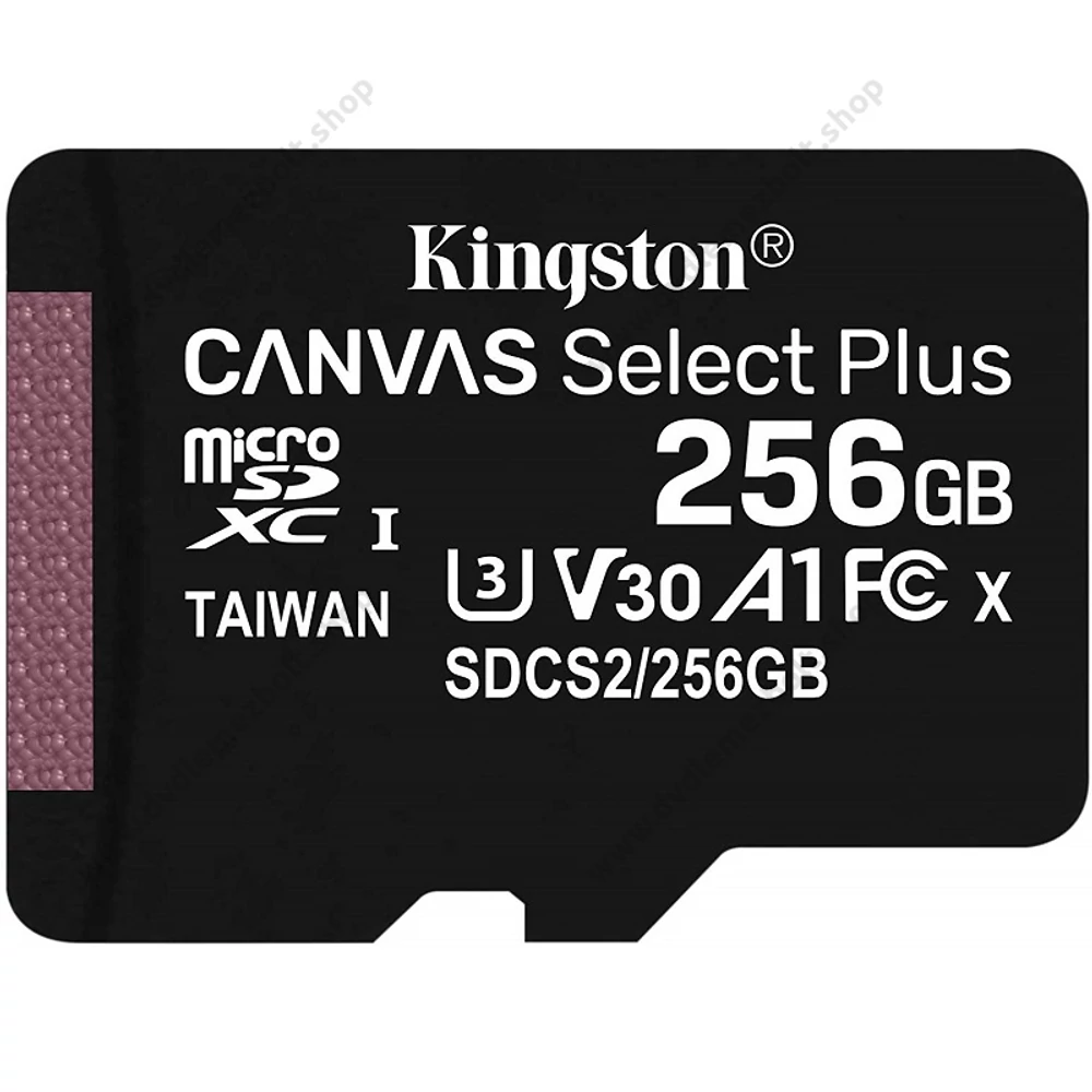KINGSTON CANVAS SELECT PLUS MICRO SDXC 256GB CLASS 10 UHS-I U3 A1 V30 (100/85 MB/s)
