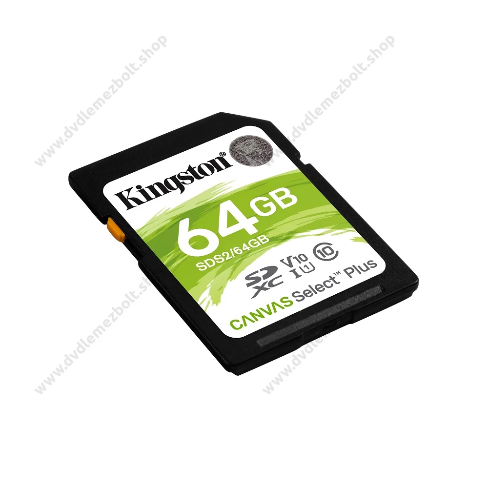 KINGSTON CANVAS SELECT PLUS SDXC 64GB CLASS 10 UHS-I U1 V10 100/10 MB/s