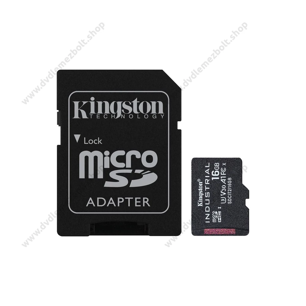 KINGSTON INDUSTRIAL GRADE MICRO SDHC 16GB + ADAPTER CLASS 10 UHS-I U3 A1 V30 100/80 MB/s