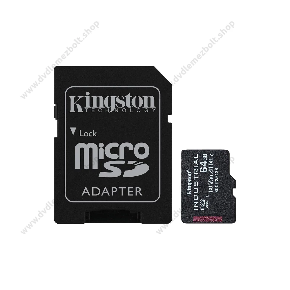 KINGSTON INDUSTRIAL GRADE MICRO SDXC 64GB + ADAPTER CLASS 10 UHS-I U3 A1 V30 100/80 MB/s