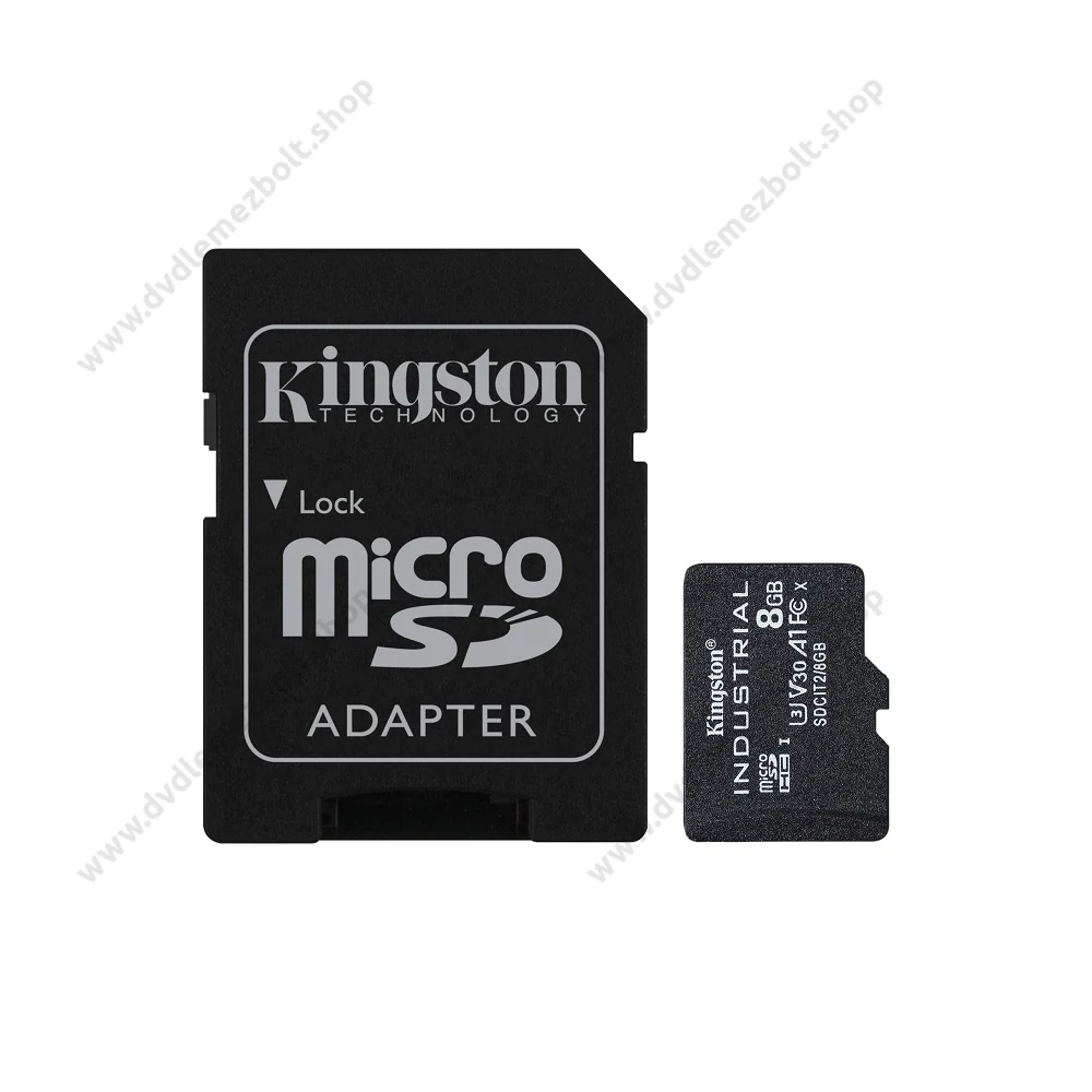 KINGSTON INDUSTRIAL GRADE MICRO SDHC 8GB + ADAPTER CLASS 10 UHS-I U3 A1 V30 100/80 MB/s
