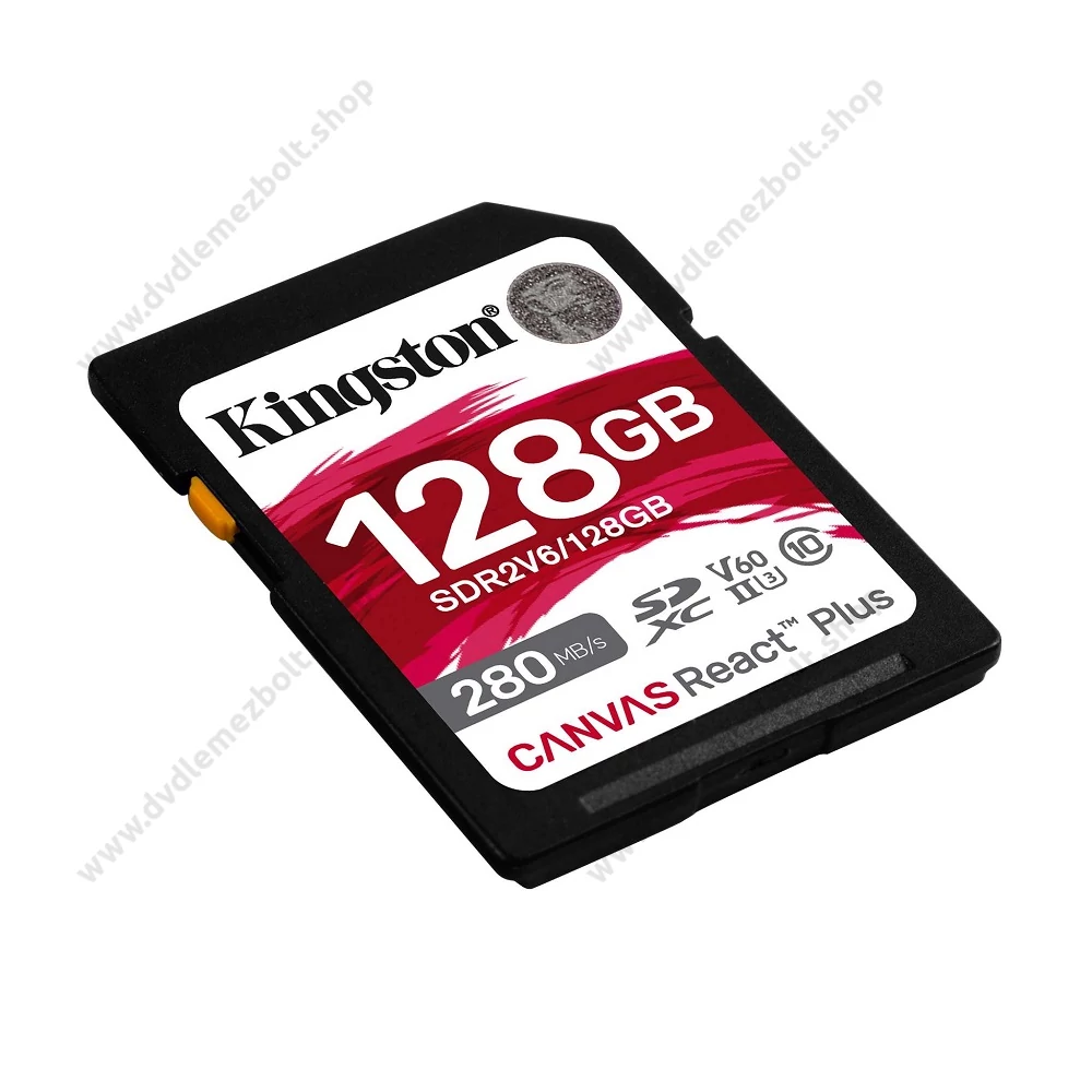 KINGSTON CANVAS REACT PLUS SDXC 128GB CLASS 10 UHS-II U3 V60 280/100 MB/s