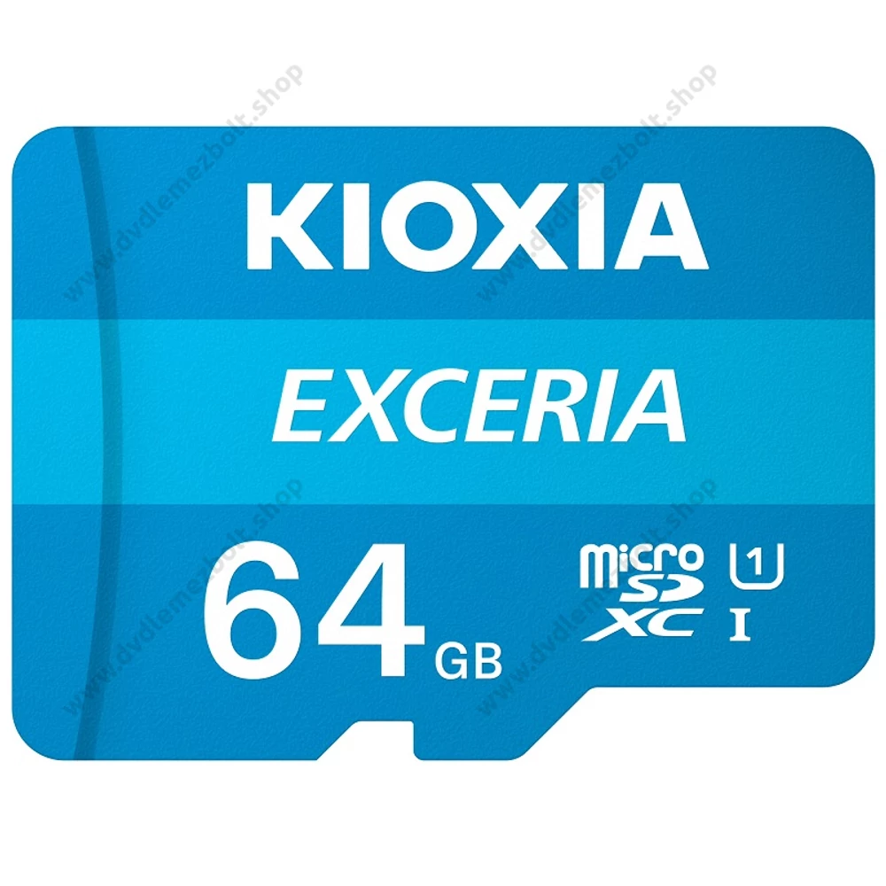 KIOXIA EXCERIA MICRO SDXC 64GB + ADAPTER CLASS 10 UHS-I U1 (100 MB/s OLVASÁSI SEBESSÉG)