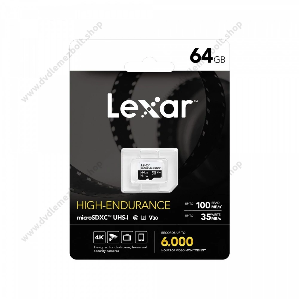 LEXAR HIGH ENDURANCE MICRO SDXC 64GB CLASS 10 UHS-I U3 V30 100/35 MB/s