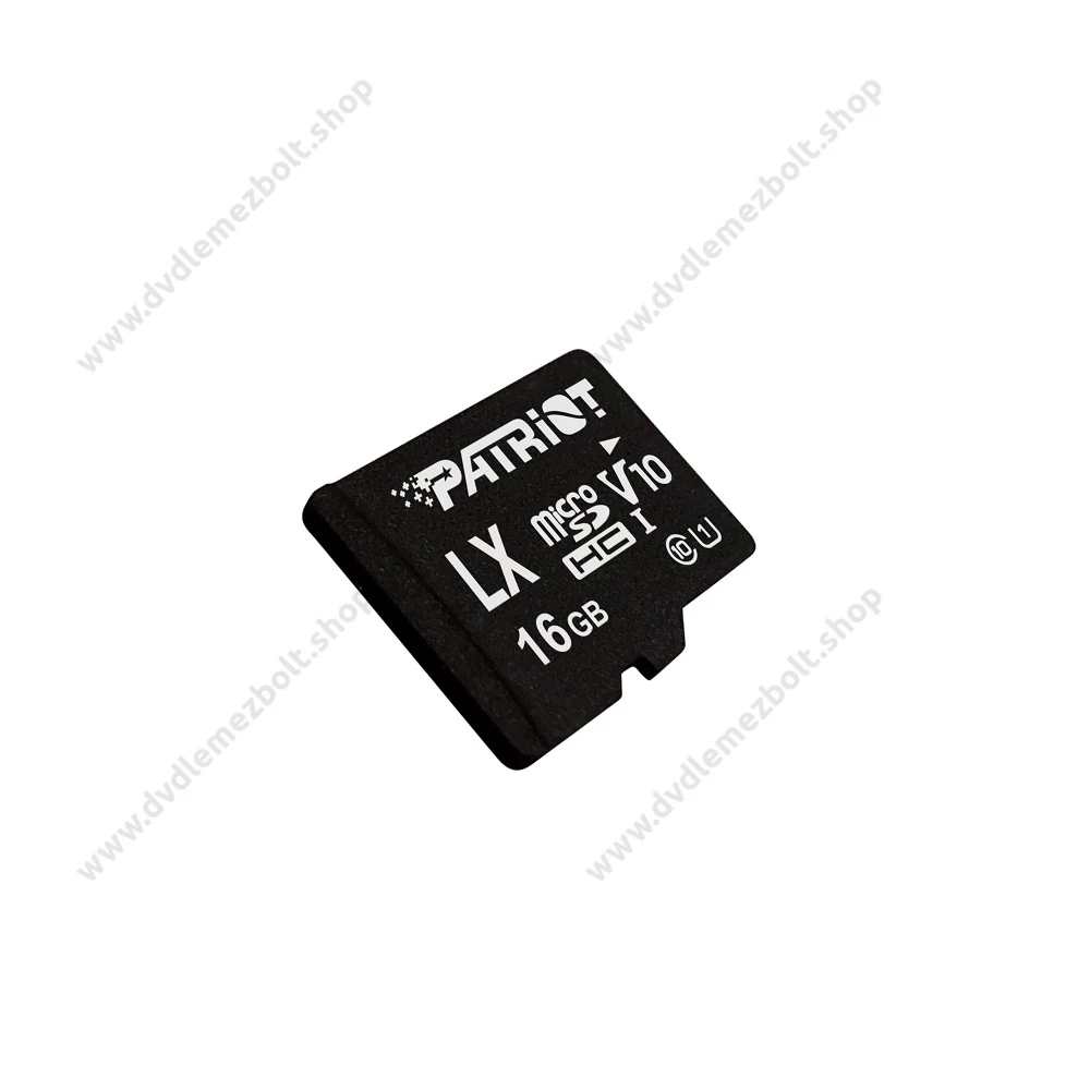 PATRIOT LX SERIES MICRO SDHC 16GB CLASS 10 UHS-I U1 (80 MB/s OLVASÁSI SEBESSÉG)