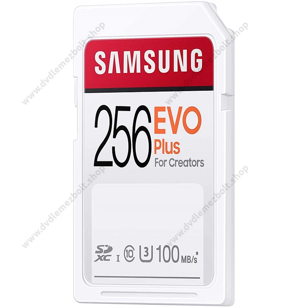 SAMSUNG EVO PLUS SDXC 256GB CLASS 10 UHS-I U3 100 MB/s OLVASÁSI SEBESSÉG