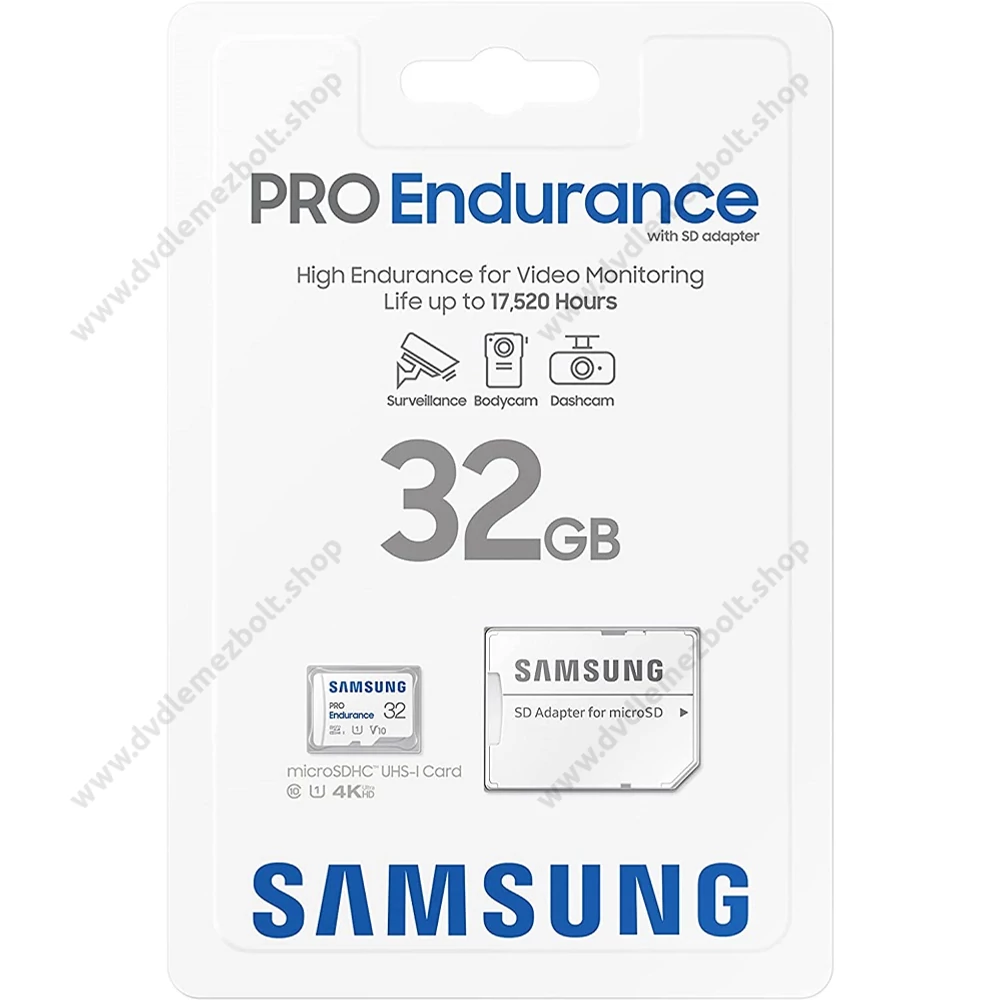 SAMSUNG PRO ENDURANCE MICRO SDHC 32GB + ADAPTER CLASS 10 UHS-I U1 V10 100/30 MB/s