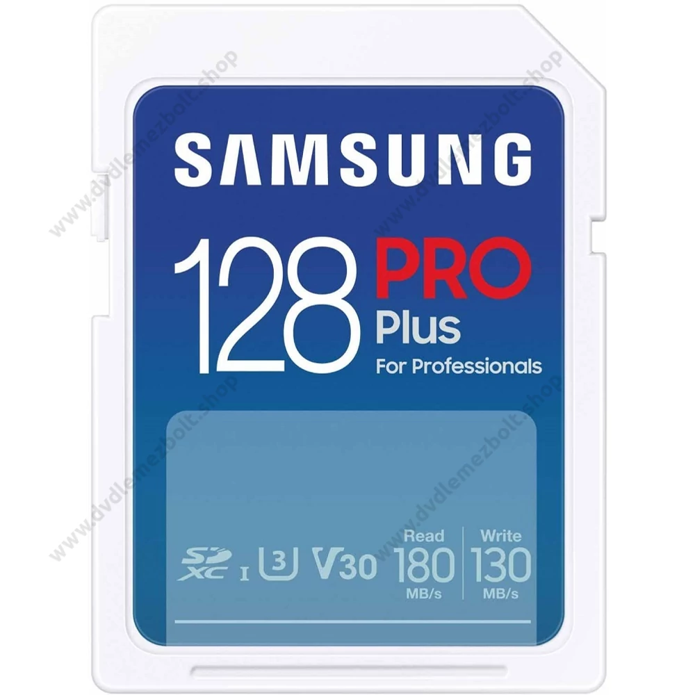 SAMSUNG PRO PLUS (2023) SDXC 128GB CLASS 10 UHS-I U3 V30 180/130 MB/s + USB 3.0 MEMÓRIAKÁRTYA OLVASÓ
