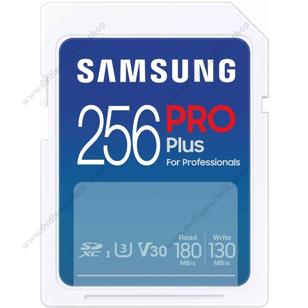 SAMSUNG PRO PLUS (2023) SDXC 256GB CLASS 10 UHS-I U3 V30 180/130 MB/s + USB 3.0 MEMÓRIAKÁRTYA OLVASÓ