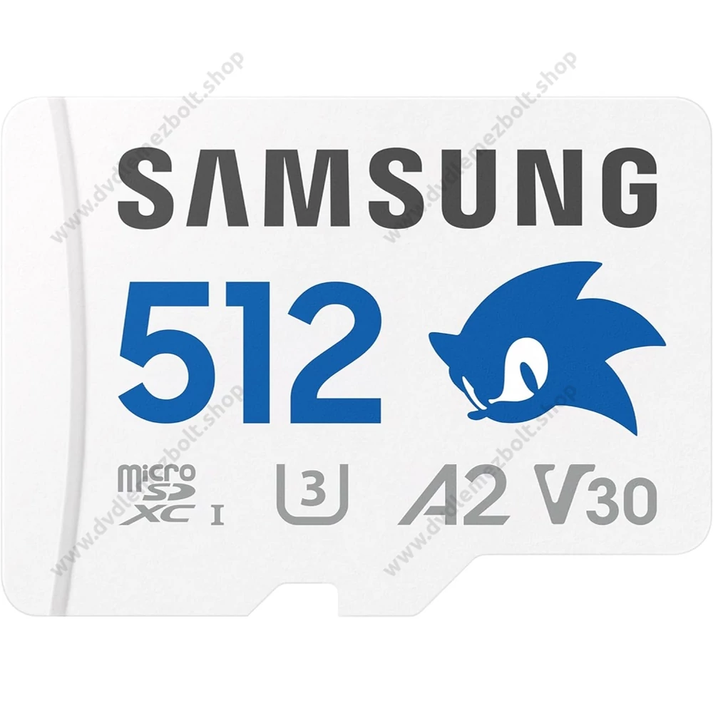 SAMSUNG PRO PLUS SONIC THE HEDGEHOG SERIES MICRO SDXC 512GB + ADAPTER CLASS 10 UHS-I U3 A2 V30 180/130 MB/s