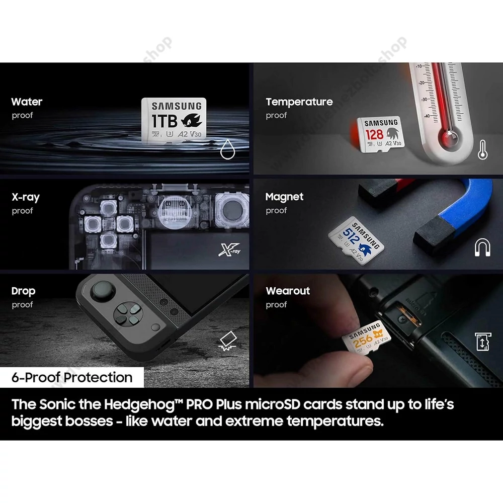 SAMSUNG PRO PLUS SONIC THE HEDGEHOG SERIES MICRO SDXC 512GB + ADAPTER CLASS 10 UHS-I U3 A2 V30 180/130 MB/s