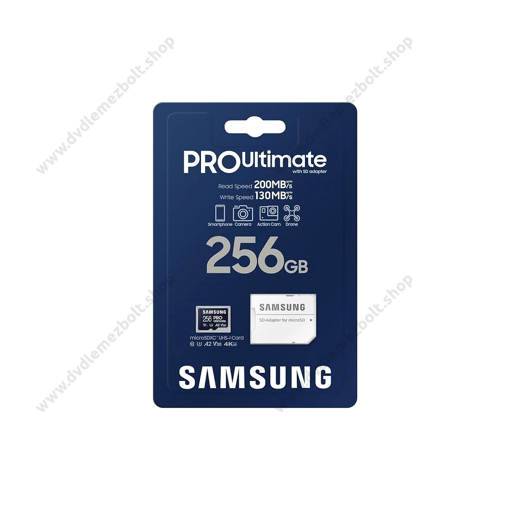 SAMSUNG PRO ULTIMATE (2023) MICRO SDXC 256GB + ADAPTER CLASS 10 UHS-I U3 A2 V30 200/130 MB/s