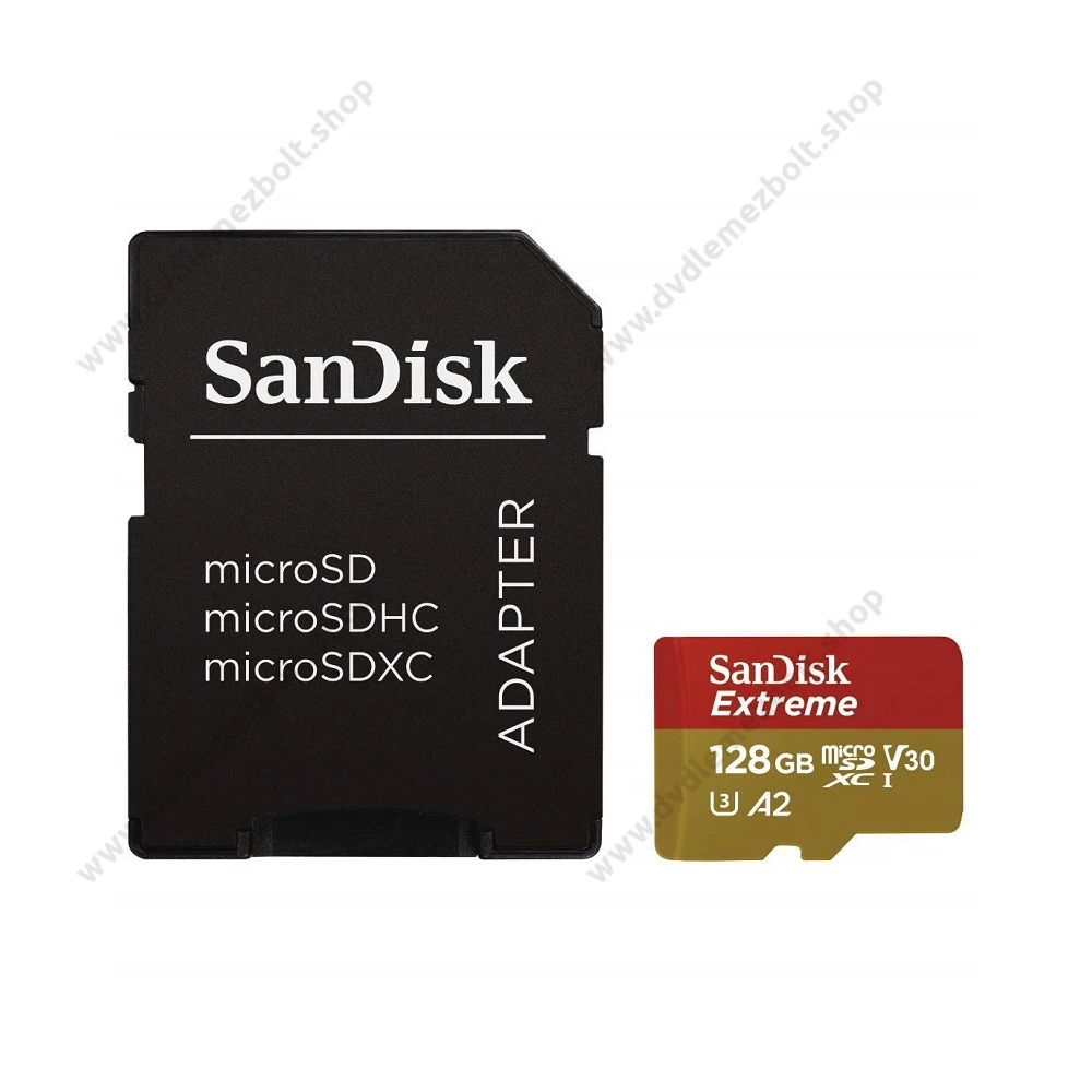 SANDISK EXTREME MOBILE MICRO SDXC 128GB + ADAPTER CLASS 10 UHS-I U3 A2 V30 160/90 MB/s