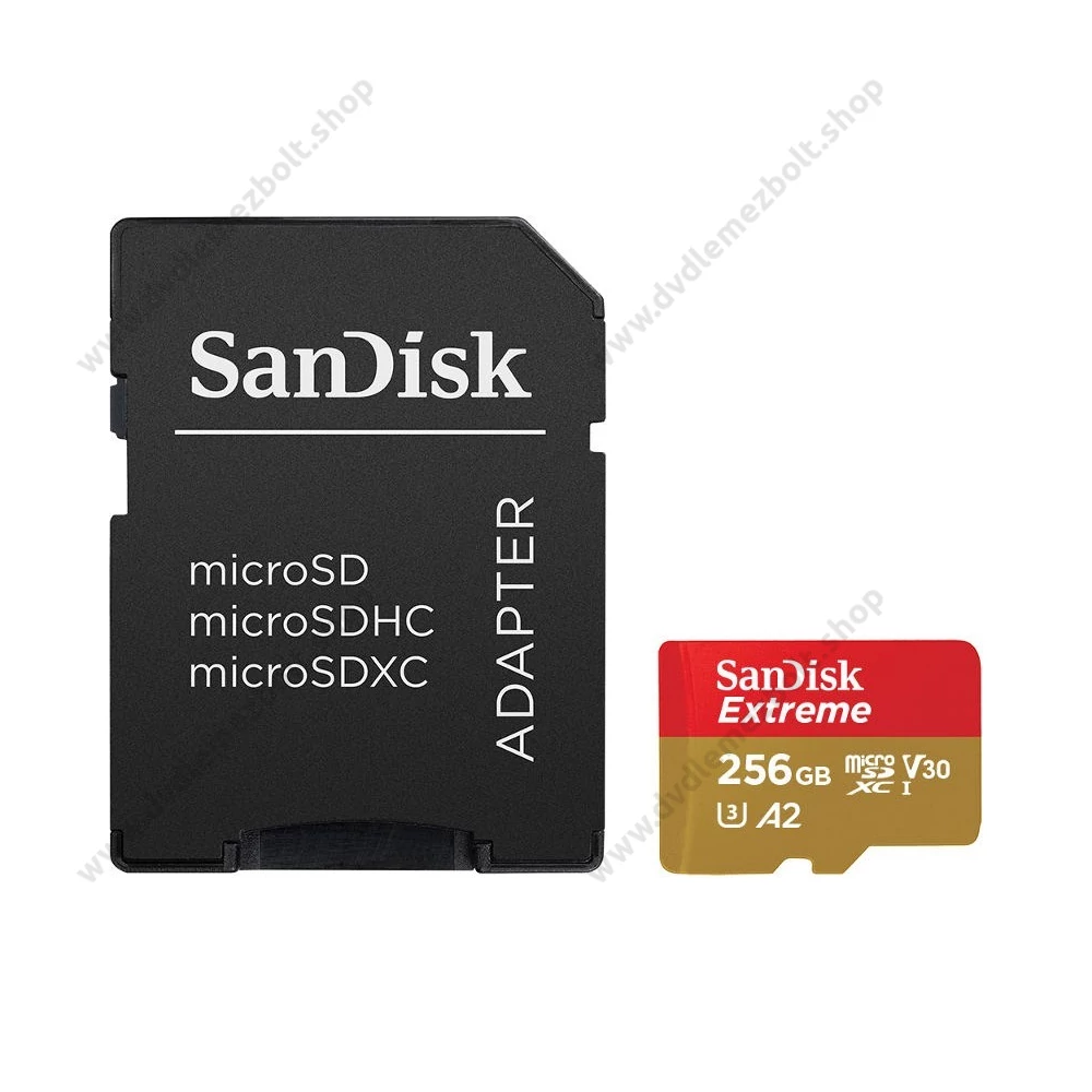 SANDISK EXTREME MOBILE MICRO SDXC 256GB + ADAPTER CLASS 10 UHS-I U3 A2 V30 160/90 MB/s